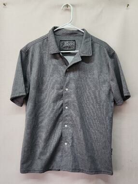 Brooklyn Cloth Gray Short-Sleeve Casual Button-Down Shirt